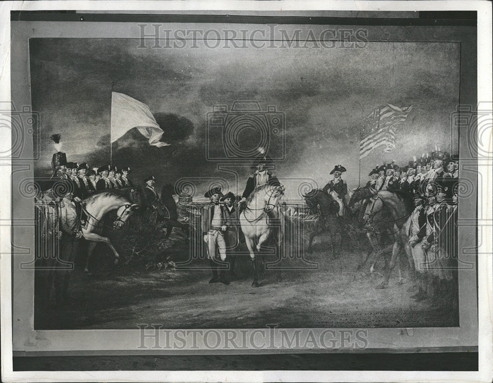 1940 Press Photo John Trumbull Revolution Painting Surrender Of Lord Cornwallis - Historic Images