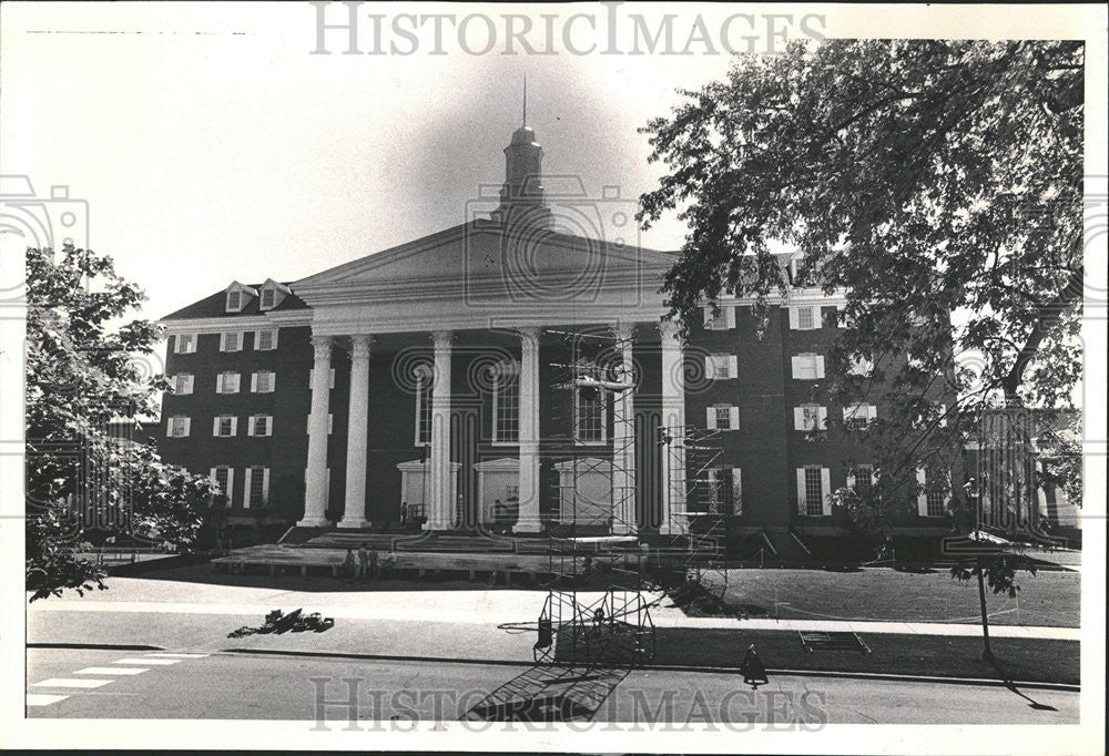 1980 Press Photo Billy Graham Center/Wheaton College/Illinois/Evangelist - Historic Images