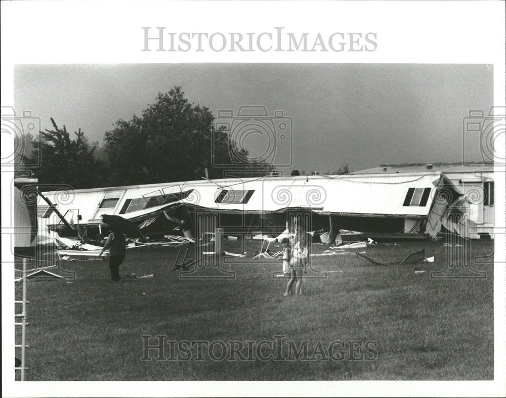 1987 Press Photo Storms in Michigan - Historic Images