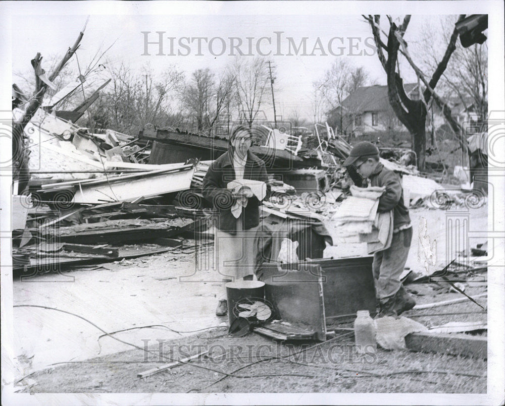 1956 Press Photo Storms Michigan - Historic Images