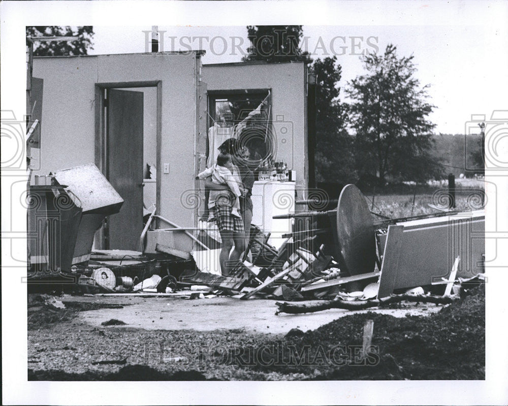 1969 Press Photo House belonging to Orlie Simms destroyed by tornado Flat Rock - Historic Images