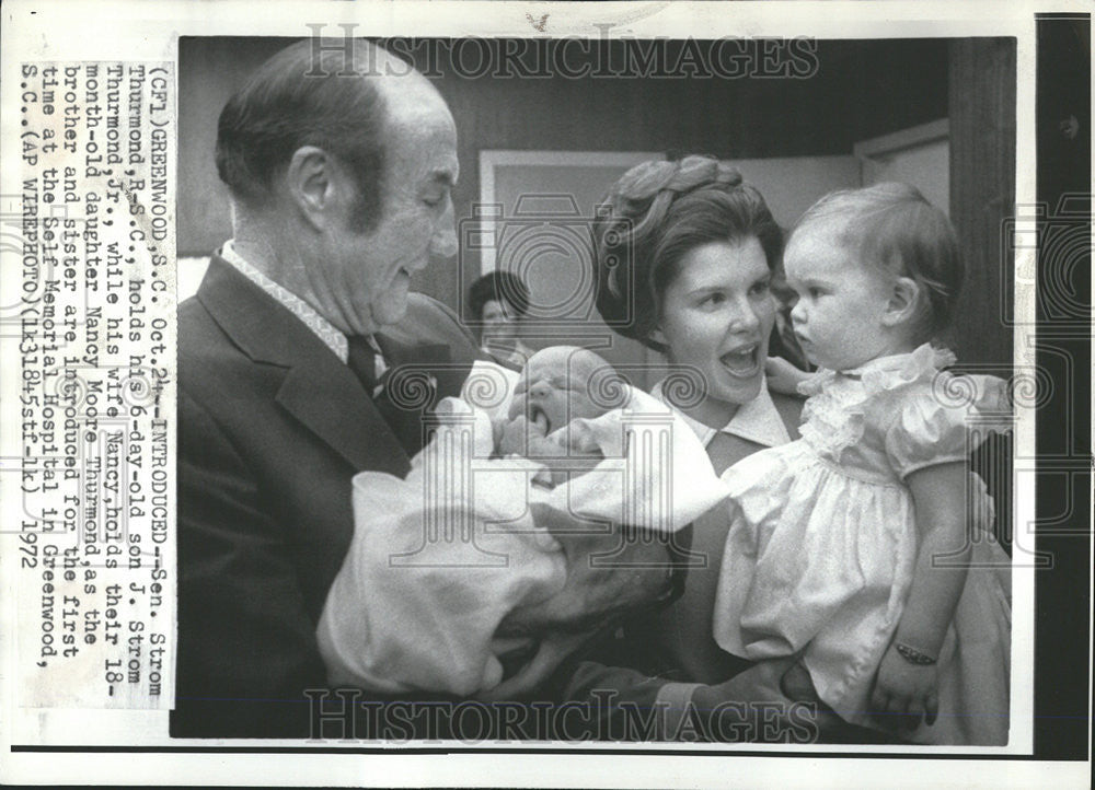 1972 Press Photo Sen. Strom Thrumond - Historic Images