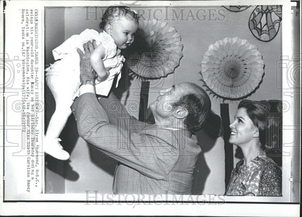 1972 Press Photo Sen. Strom Thurmond - Historic Images