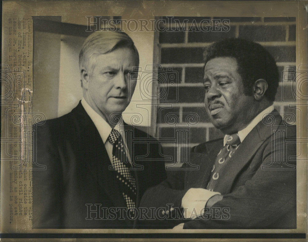 1974 Press Photo Police Chief John Inman Ralph David Abern Martin Luther King - Historic Images