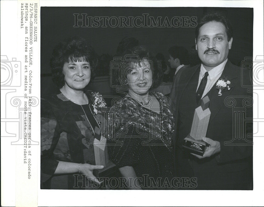 1996 Press Photo Flores Ann Frances Garcia of Colorado Springs Art Medina - Historic Images