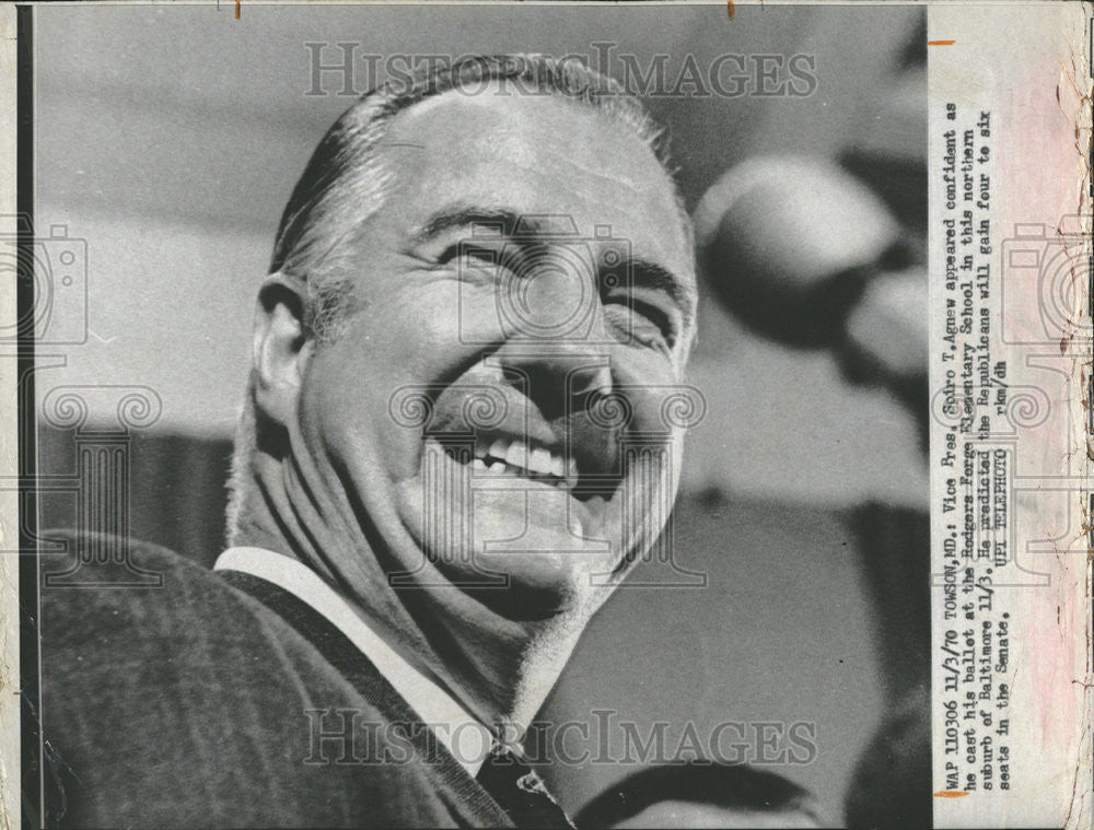 1971 Press Photo Spiro T.Agnew 39th US Vice President. - Historic Images