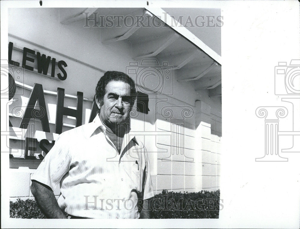 1979 Press Photo Lewis Abraham Dade City Florida Real Estate Businessman - Historic Images