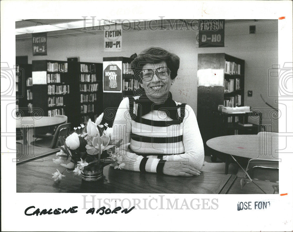 1985 Press Photo Osceola High School LA County public library Carlene Aborn - Historic Images