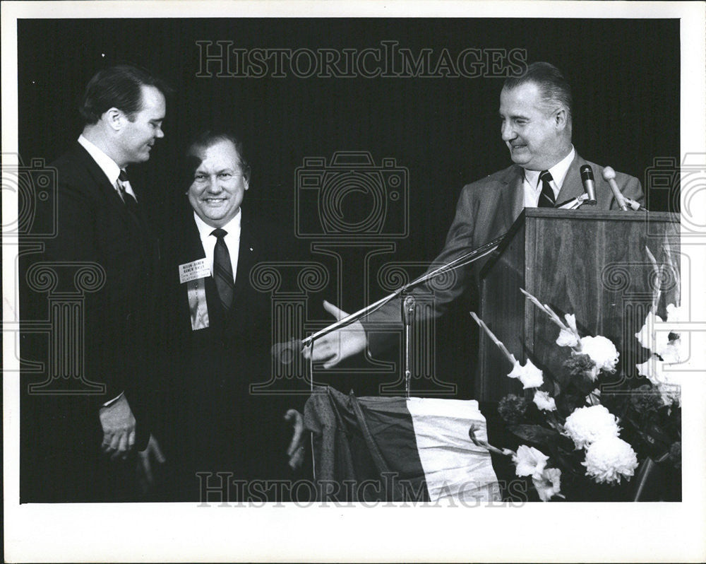 1968 Press Photo Spiro T Agnew Vice President Election Campaign Chicago Illinois - Historic Images