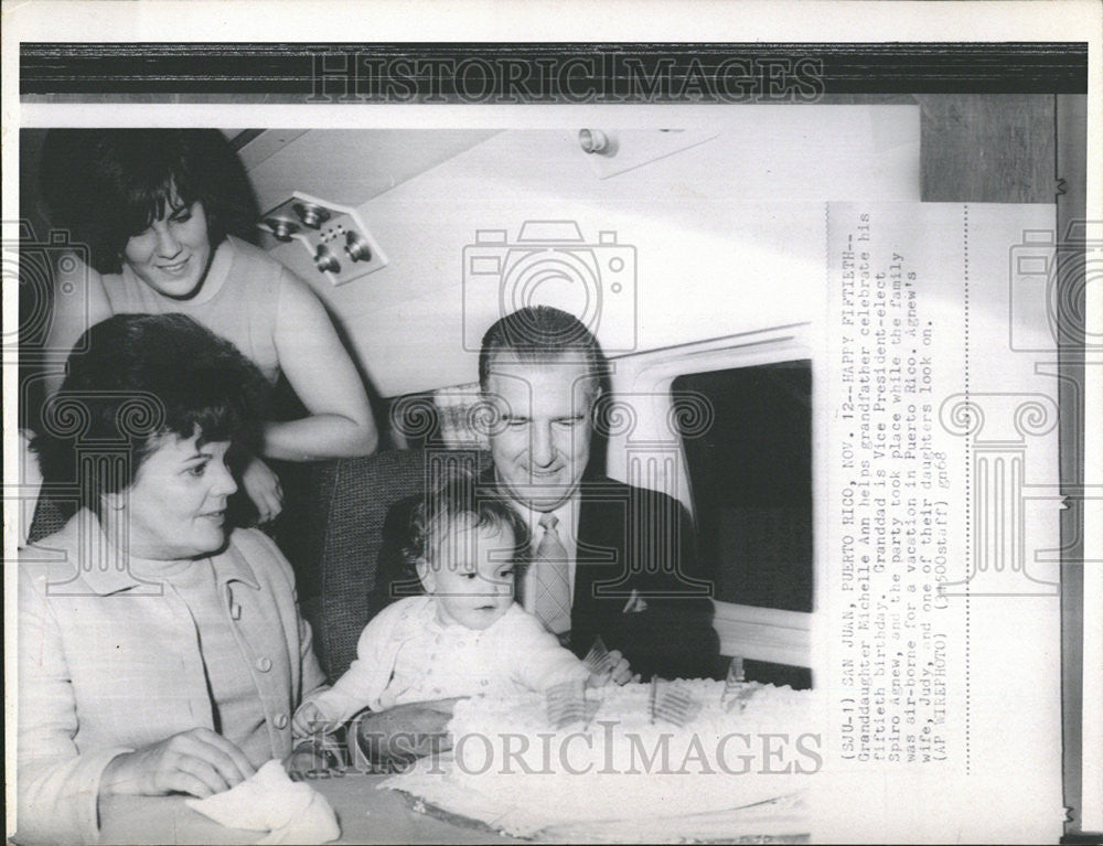 1968 Press Photo Spiro T Agnew Vice President Election Campaign Chicago Illinois - Historic Images