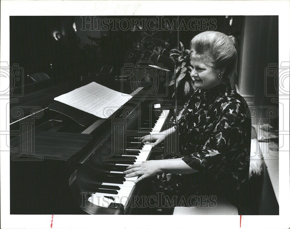 1982 Press Photo Sandy Aimes (Pianist) - Historic Images