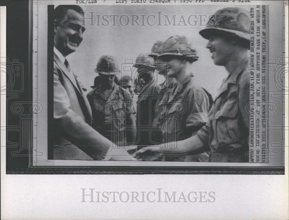 1970 Press Photo Vice President Spiro Agnew Republican Politician - Historic Images