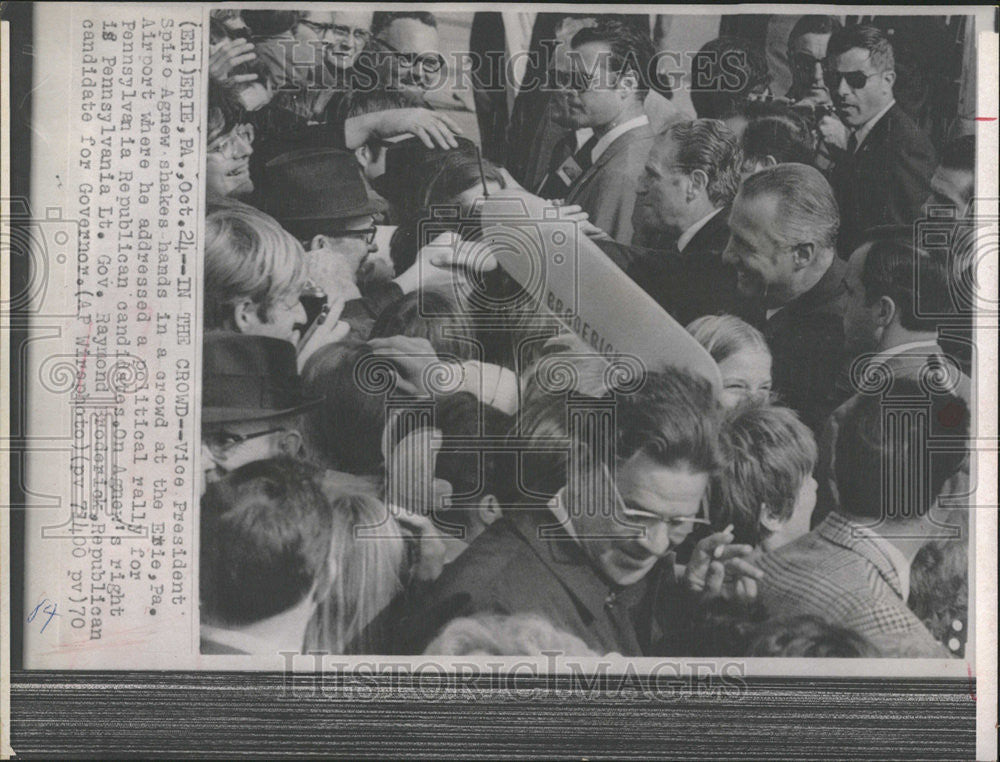 1970 Press Photo Vice President Spiro Agnew Republican Politician - Historic Images