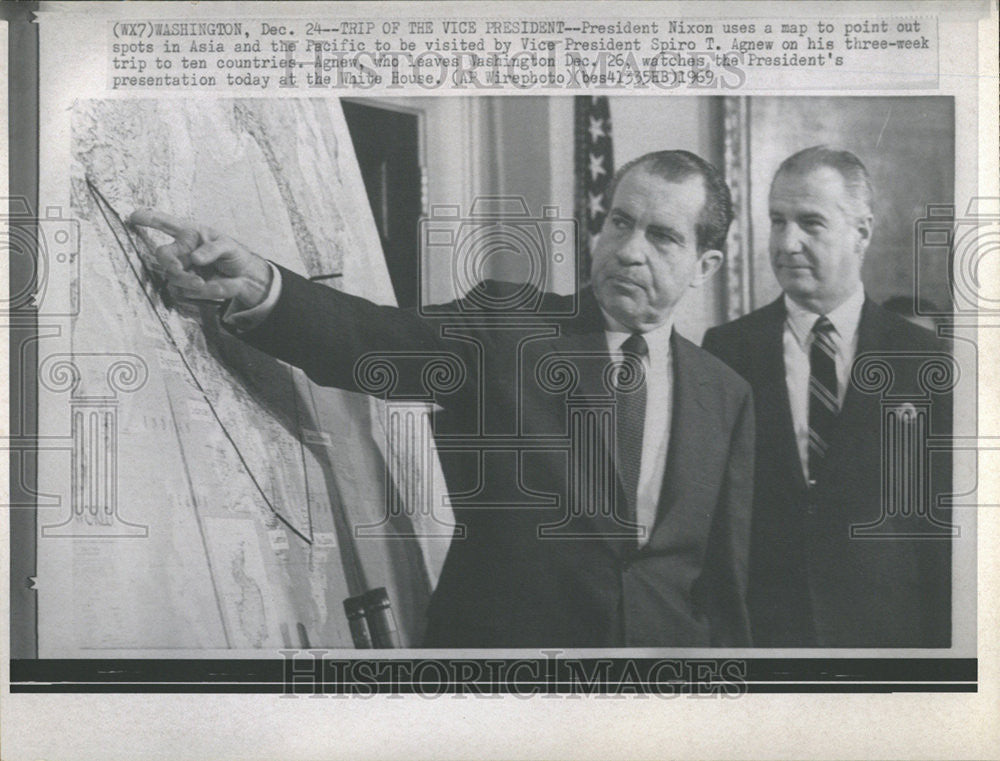 1969 Press Photo Vice President Spiro T. Agnew - Historic Images