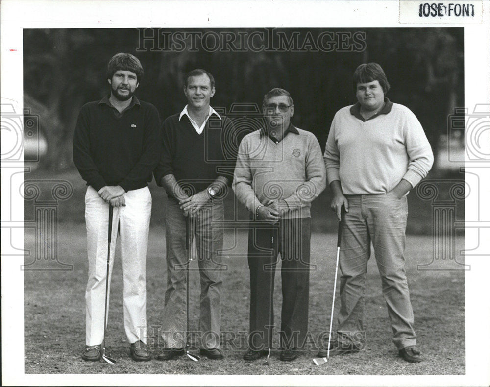 1984 Press Photo Ken Mast Jim Ahern golf amateur honors Edgar Woodharns - Historic Images