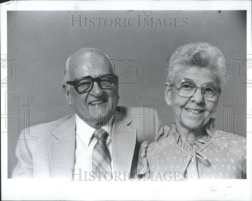 1984 Press Photo Mr Mrs Edward Ahnert Suncoast Gateway celebrate anniversary - Historic Images