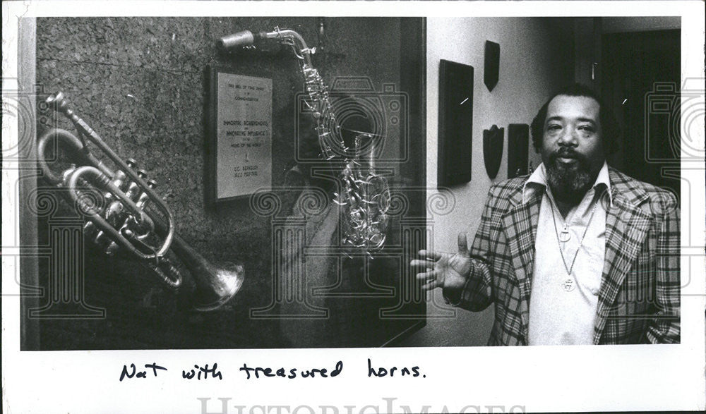 Press Photo Elderly Nathaniel Musician Composer Saxophonist Chicago Illinois - Historic Images