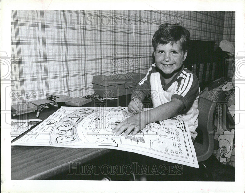 1983 Press Photo Seth Adams, Five-Year-Old Leukemia Patient - Historic Images