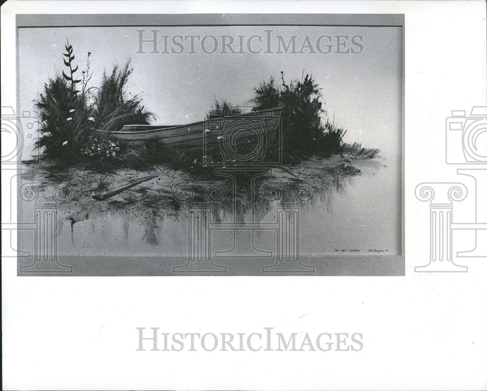 1975 Press Photo Neil Adamson Old Salt Photographer Crane - Historic Images
