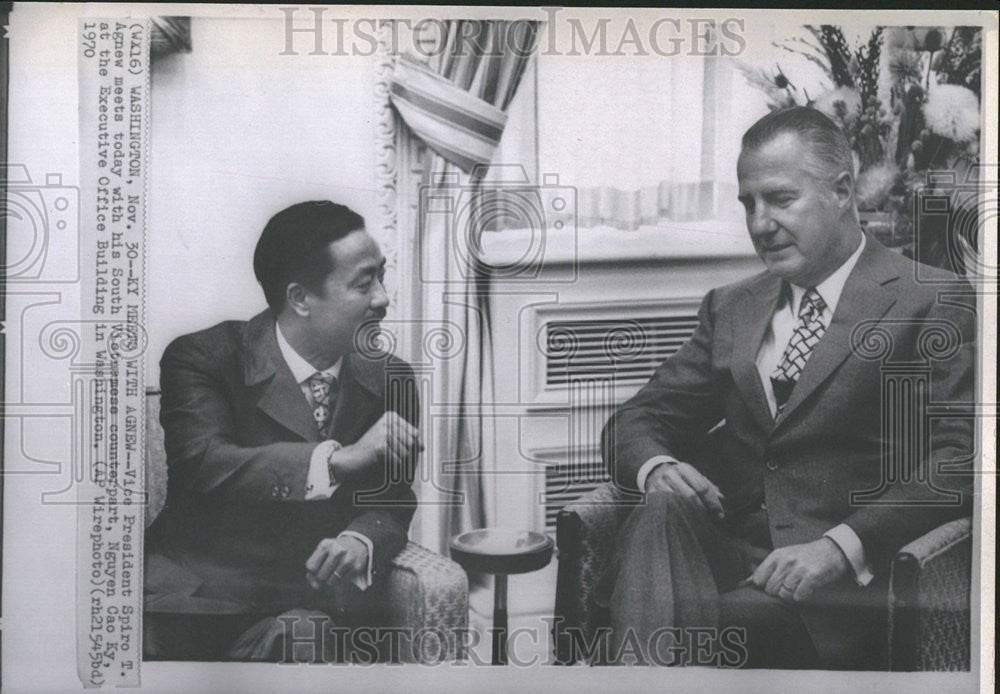 1970 Press Photo Vice President Spiro Agnew Washington Executive Vietnamese - Historic Images