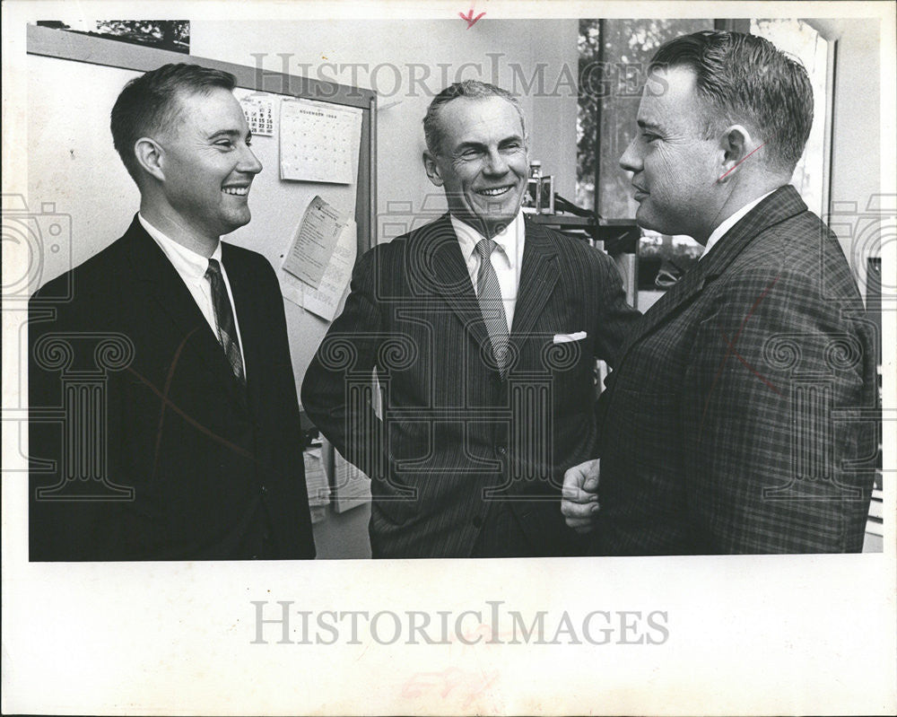 1964 Press Photo Horst Adamietz Bill Johnson Earl Jacobs Senator Leaders - Historic Images