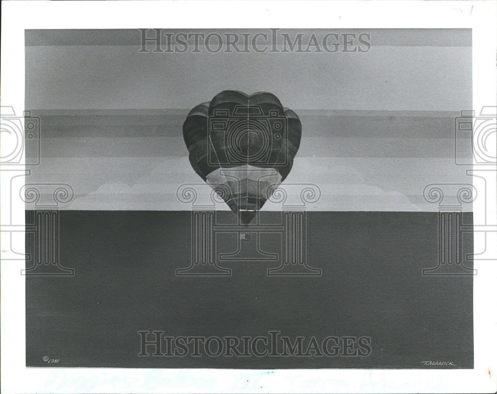 1982 Press Photo Maggie Balloon Terry Adamick artist West Germany Atlanta - Historic Images