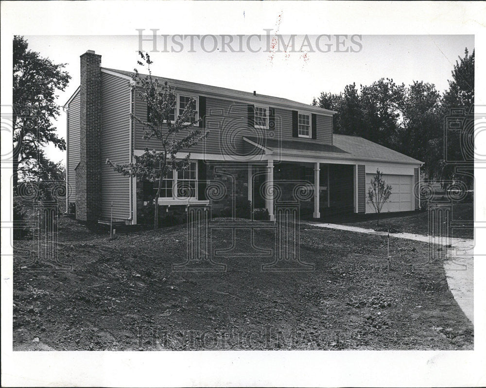 1971 Press Photo  Four Bedroom Georgetown Two Story Colonial New Model Park - Historic Images