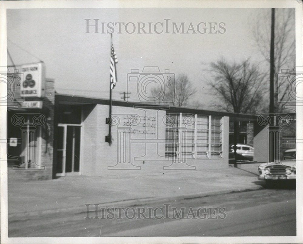 1957 Press Photo United States Post Office Building Midlothian Illinois - Historic Images
