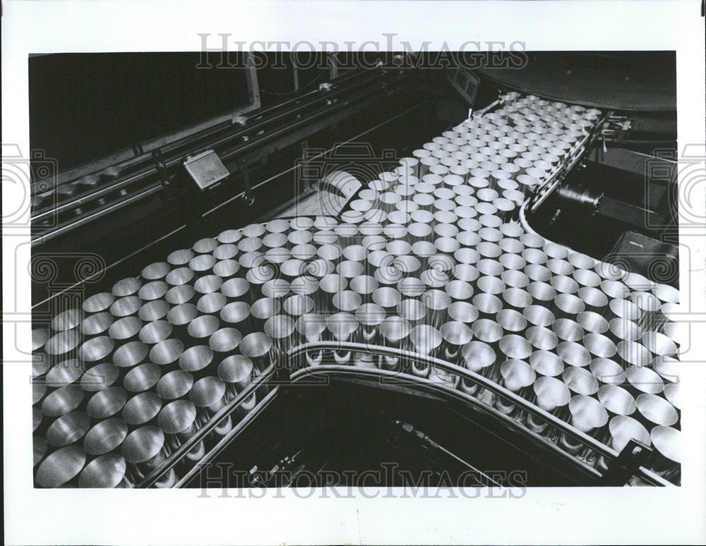 1978 Press Photo Aluminum Beverage Cans Production - Historic Images