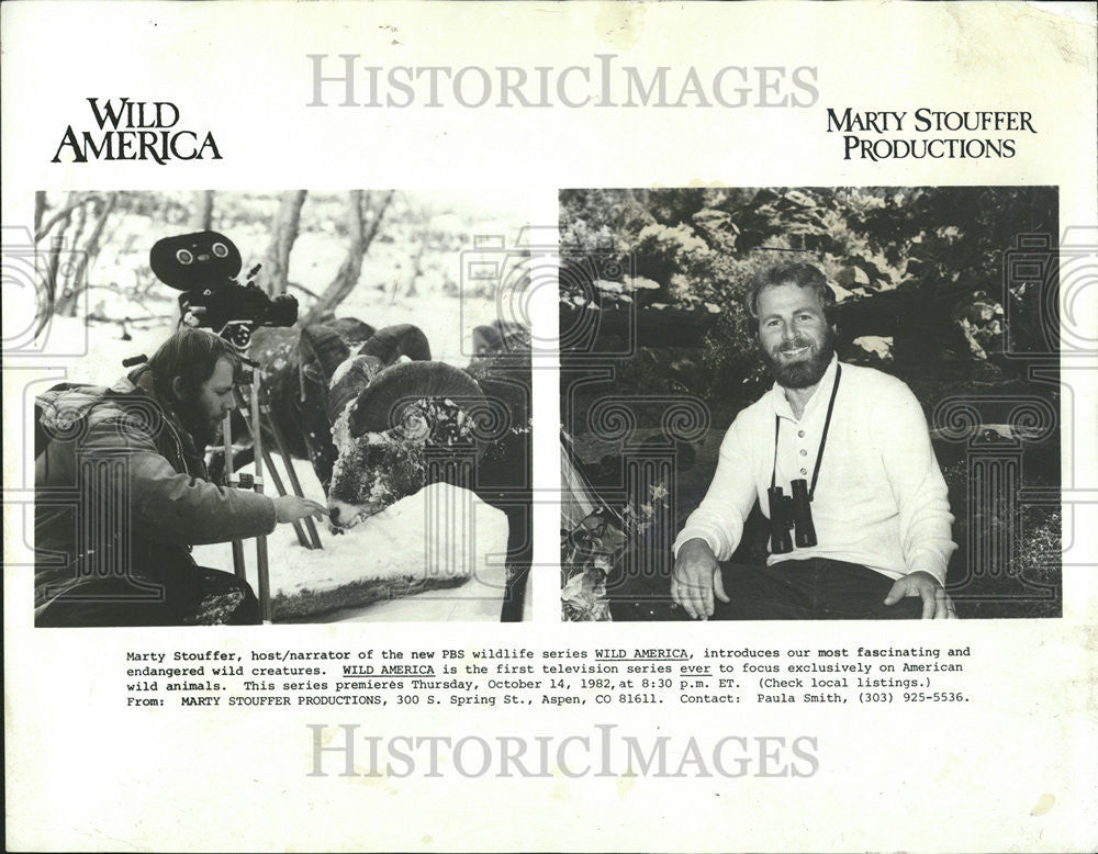 1982 Press Photo Marty Stouffer American Television Host - Historic Images