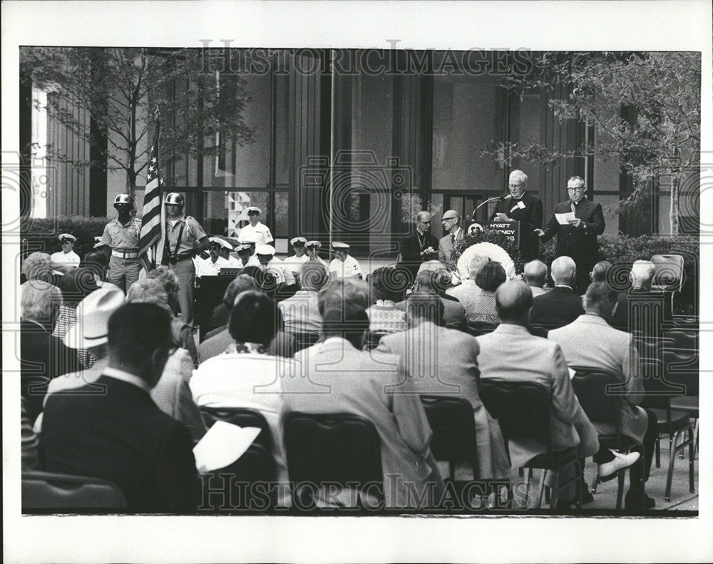 1975 Press Photo Military Order World Wars Annual Memorial Service - Historic Images