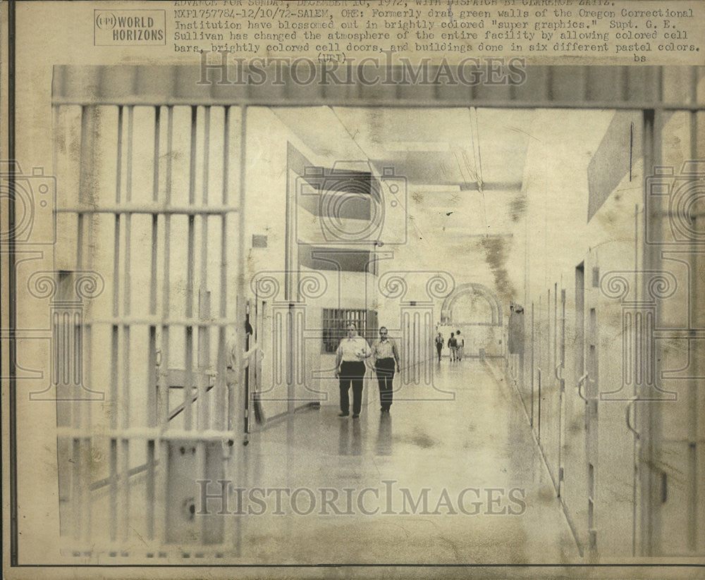 1972 Press Photo Oregon Correctional Institution Salem Prison - Historic Images