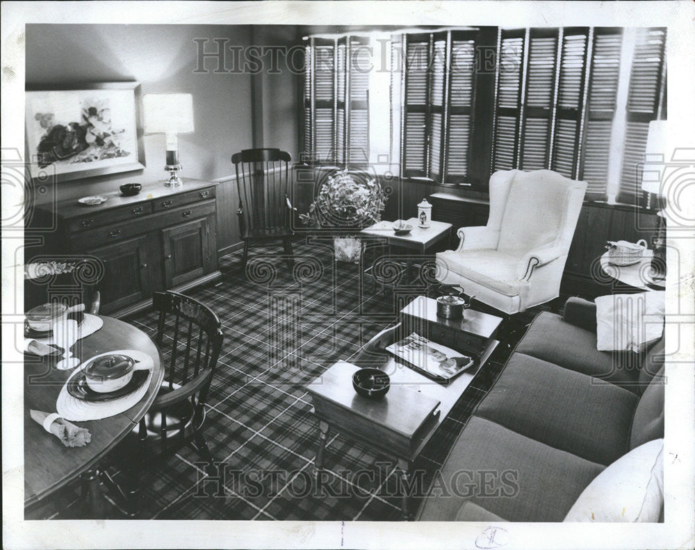 1970 Press Photo Country Styled Study Rooms - Historic Images