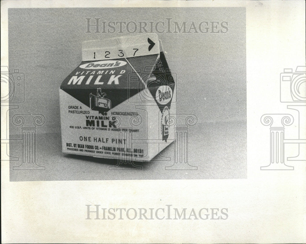 1969 Press Photo Milk Cartons Diaries - Historic Images