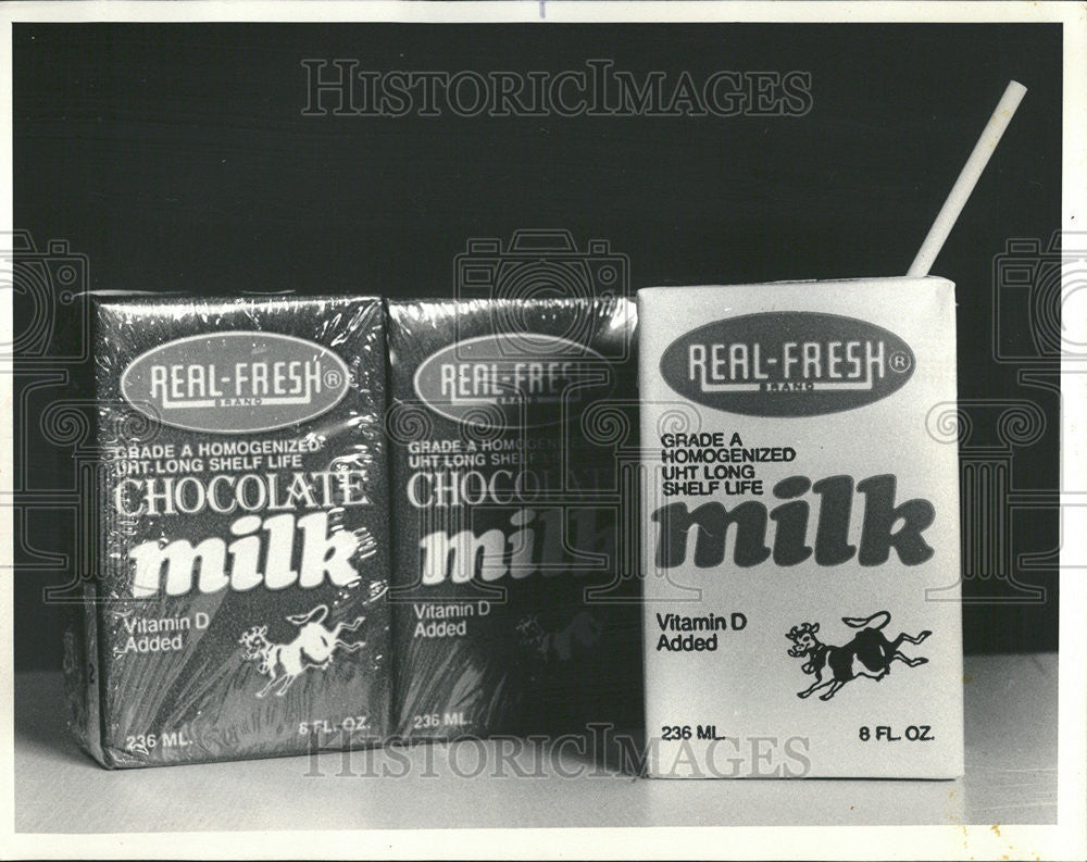 1986 Press Photo Boxed Milk Cartons - Historic Images