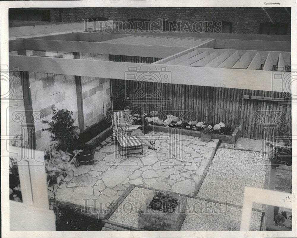 1959 Press Photo Mid-North Illinois Neighbourhood - Historic Images