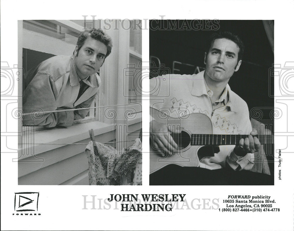 1996 Press Photo Wesley Stace John Harding singer songwriter author pop - Historic Images