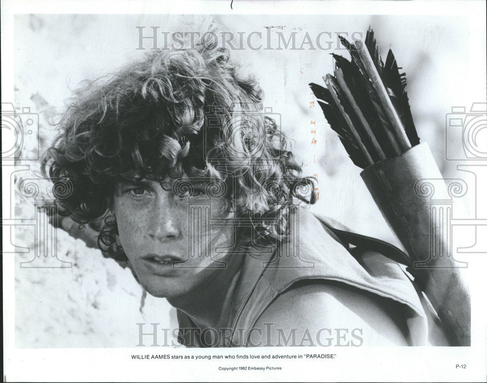 1982 Press Photo Willie Aames Paradise young man adventure love - Historic Images