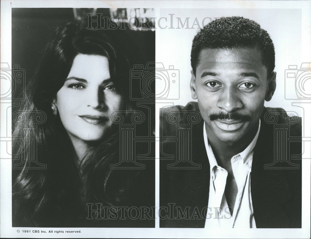 1991 Press Photo Kirstie Alley Robert Townsend Movie Awards Special broadcast - Historic Images