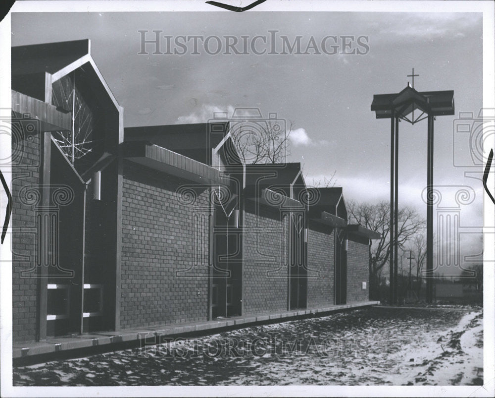 1961 Press Photo Antioch Evangelical Lutheran Church Begrow Brown Architects - Historic Images