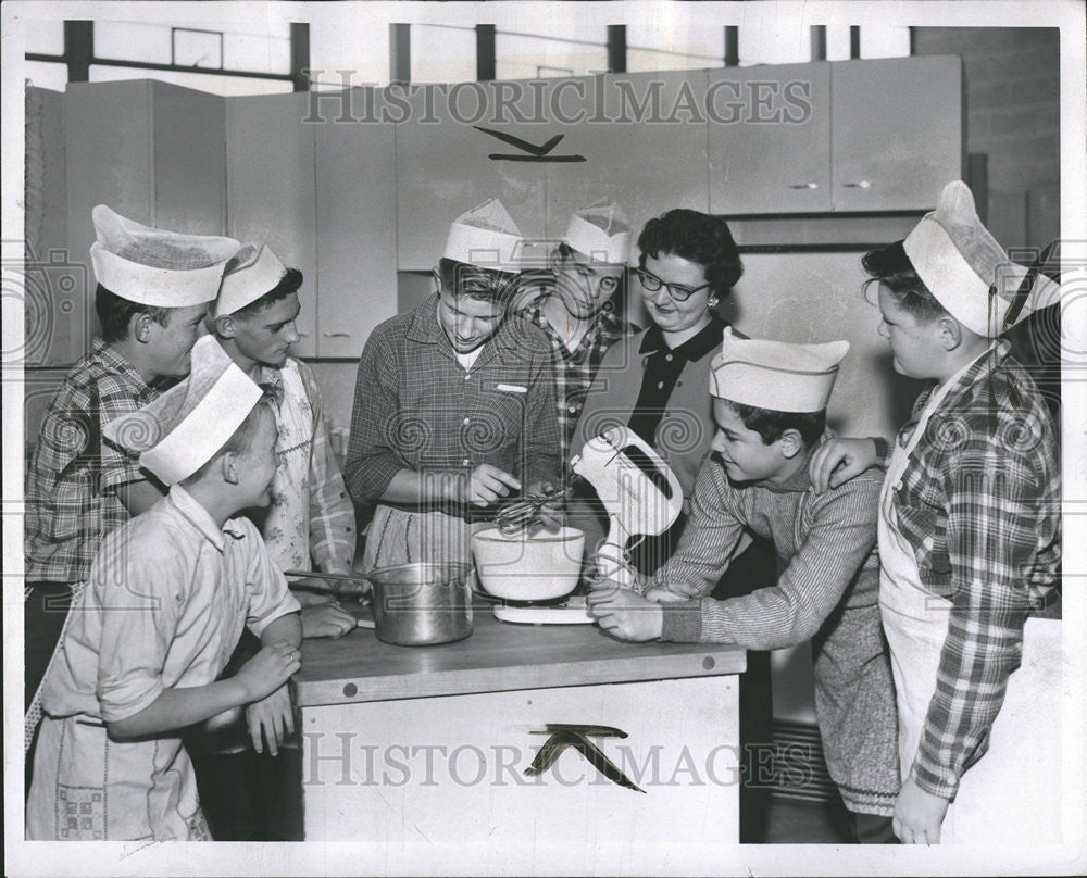 1958 Press Photo Erie&#39;s Mason Junior High School Erie City Michigan - Historic Images