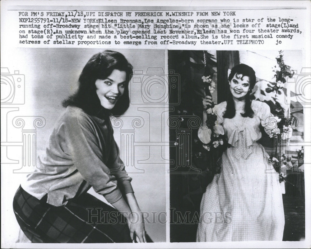 1969 Press Photo  Eileen Brennan Los Angeles Little Mary Sunshine soprano Star - Historic Images