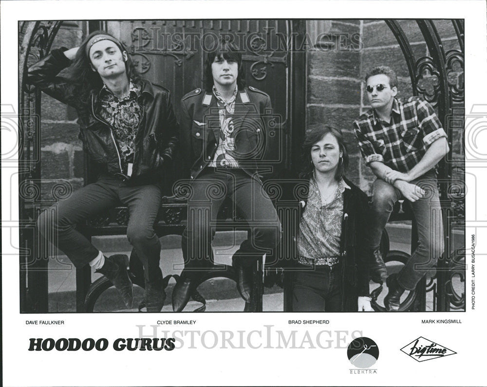 1988 Press Photo Hoodoo Gurus rock band group Dave Faulkner Clyde Bramley Mark - Historic Images