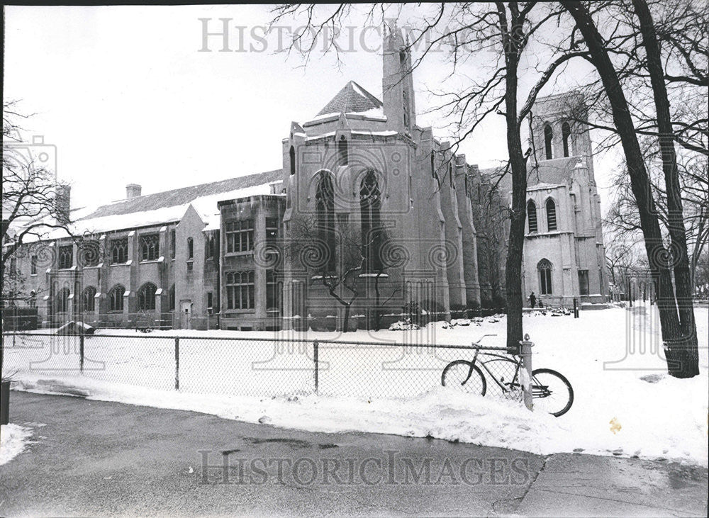 1973 Press Photo Illinois Building United Tower Methodist Church Evanston - Historic Images