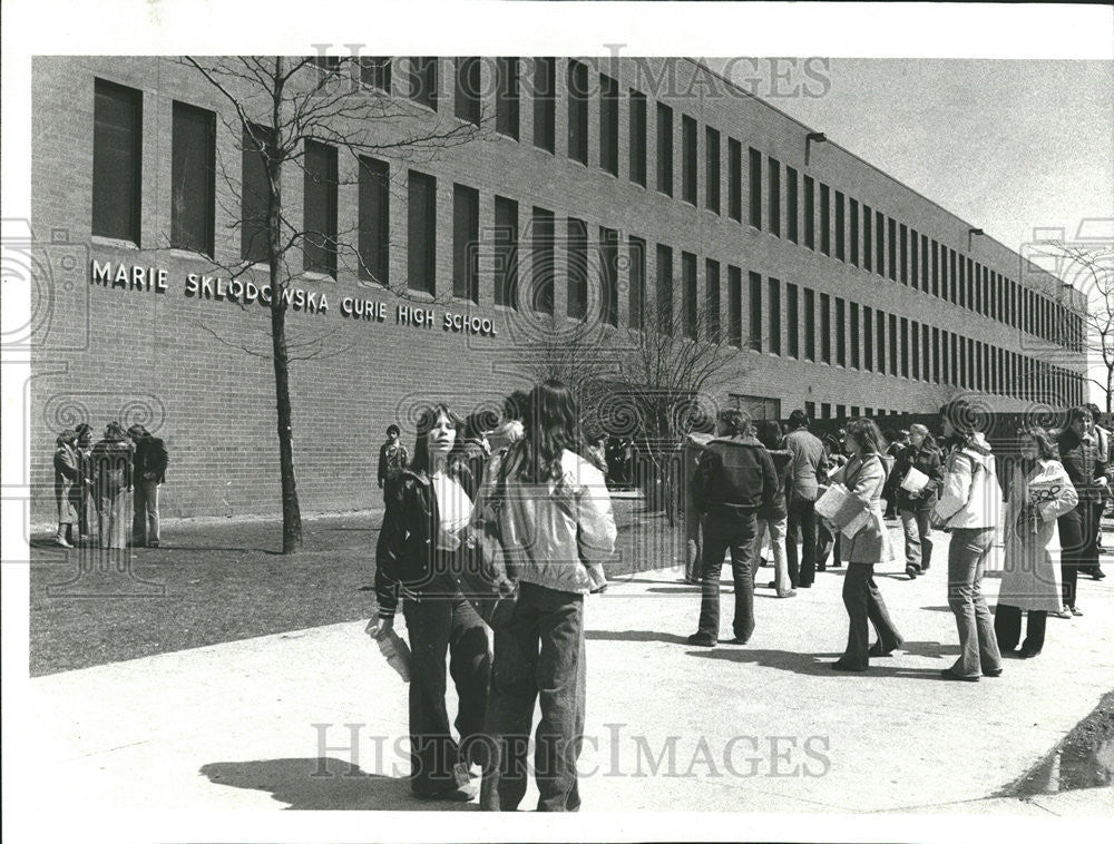 1978 Press Photo Curie High school Students Archer Pulaski outbreak violence - Historic Images