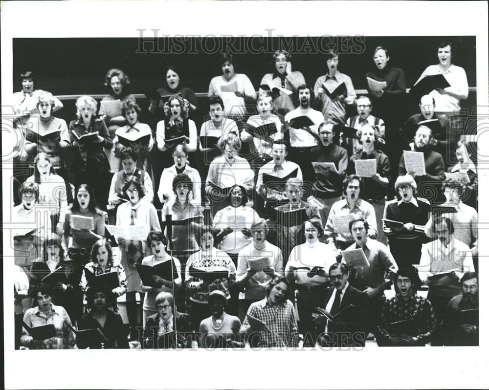 1978 Press Photo Choir Chorale Chorus Musical ensemble singer - Historic Images