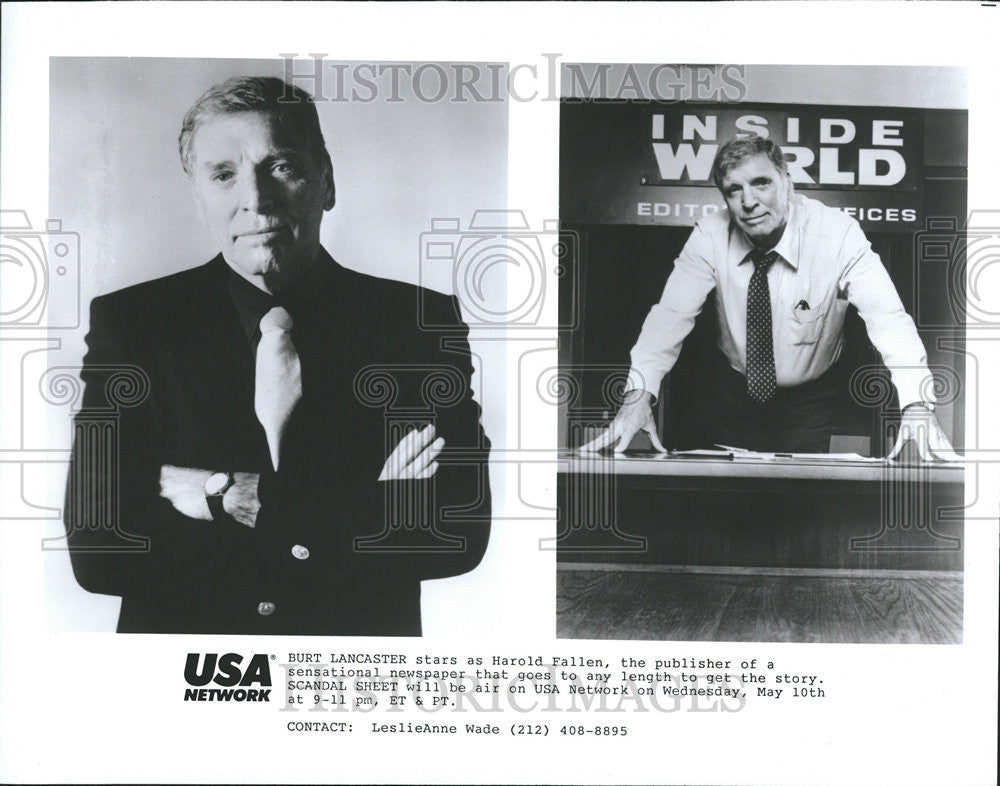 1989 Press Photo Burt Lancaster American Film &amp; Television Actor - Historic Images