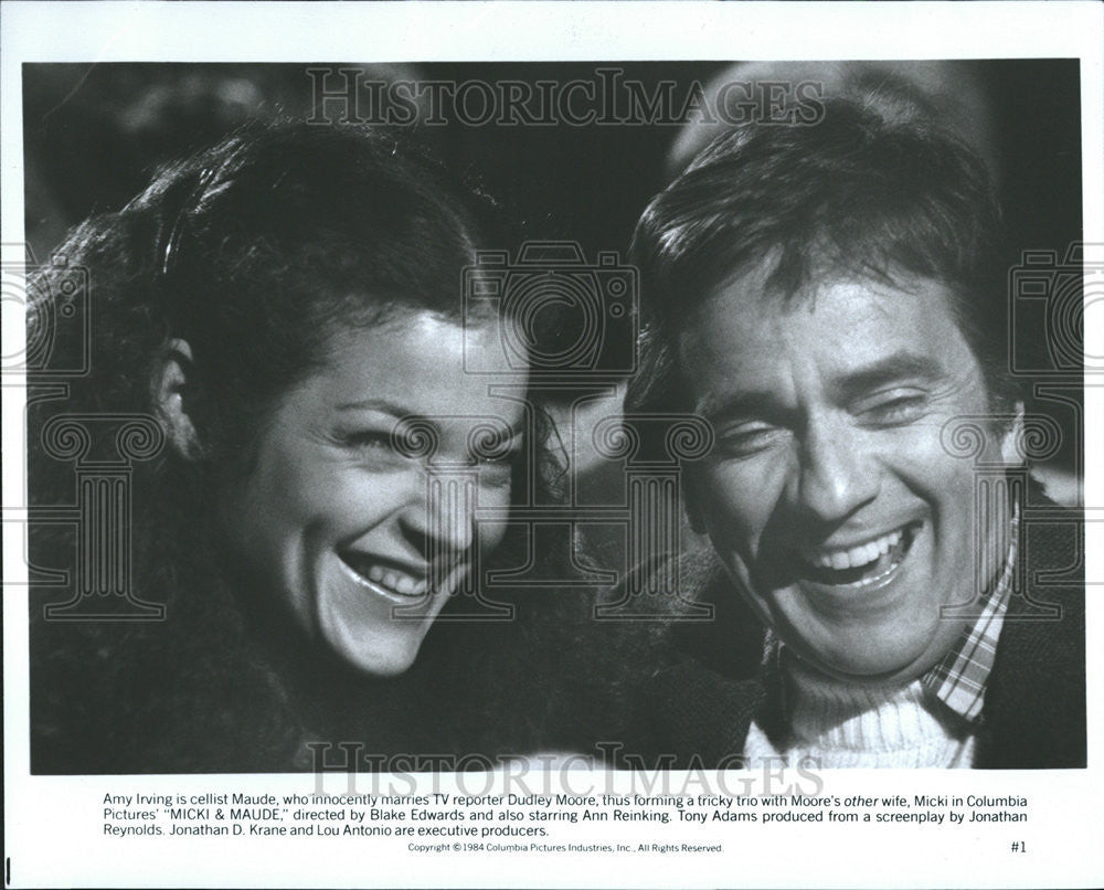 1985 Press Photo Amy Maude Dudley Moore Blake Edward Ann Reinking - Historic Images