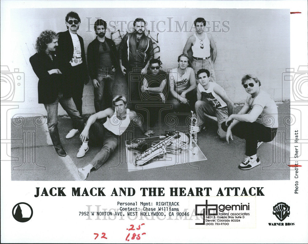 1985 Press Photo Jack Mack Heart Attack Right Rack Chase Williams - Historic Images