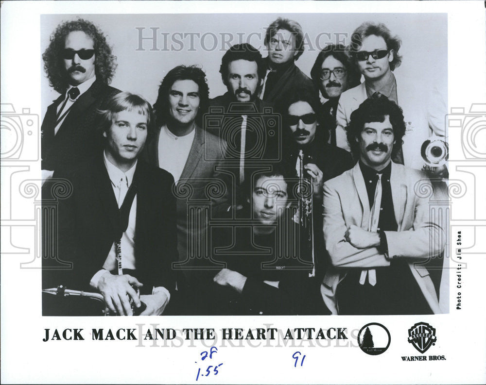 1983 Press Photo Jack Mack Heart attack Music Group - Historic Images